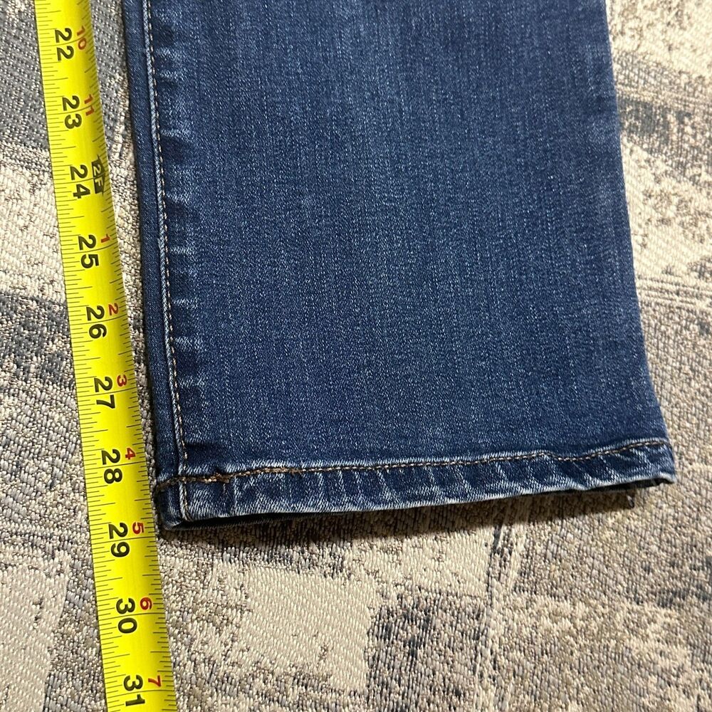 Lee Jeans Womens 10 Blue Flex Motion Regular Fit Straight Mid Rise Embellished - Picture 6 of 13
